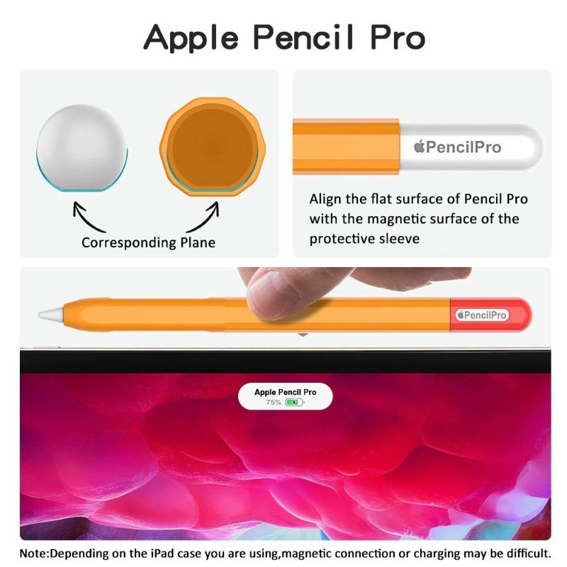 Pencil Case for Apple Pencil Pro Color Matching Soft Silicone Ultra Thin Protective Cover for IPad Pencil Pro Pencil 2