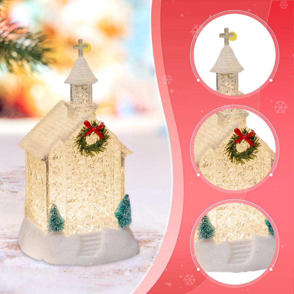Christmas House LED House Night Light Gift Cute Craft Christmas Ornament