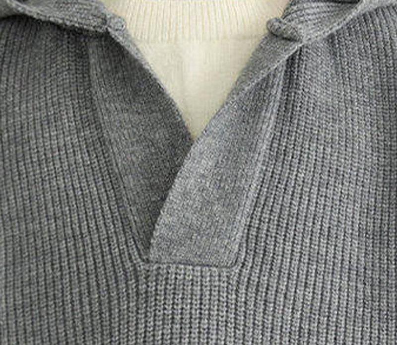 Jesień 2025 Męski Sweter Dzianinowy z Kapturem - Nowy Styl Modny Pulower