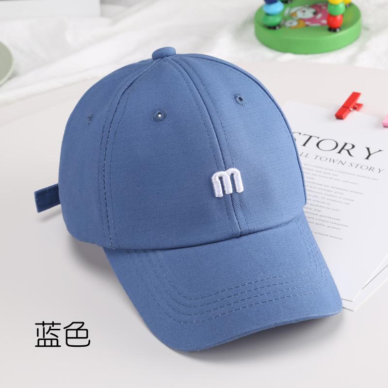 Hat Parent-child Simple M Letter Embroidery Baseball Cap Spring and Summer Sun Protection Breathable Tide Baby Cap