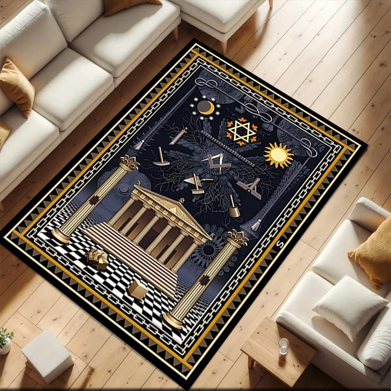 2026 New Style Illuminati All-Seeing Eye Carpet Rug for Living Room Bedroom Home Sofa Decoration,Kids play Non-slip Floor Mat