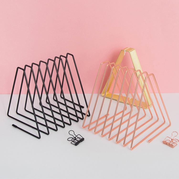 Retractable Triangular Metal Bookends Manufacturers Wholesale Simple Iron Bookends Bookends Bookstore Creative Display Bookends Shelves