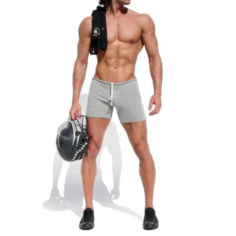 Fashion Summer Men Sexy Lacing Shorts Holiday Casual Sports Fitness Breathable Stretch Silm Shorts Tide