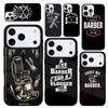 Capa Hülle für iPhone 17 Air 16 Pro Max 15 Plus 11 13 Mini 14 12 Rückseite Handyhülle Liebe Friseur Leben
