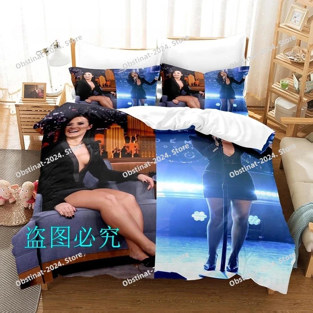 

Demi Lovato Beding Set Printed With Pilowcase Bed Soft Duvet Cover Soft Single Double Quen Super King-Sized Dimensionsd Dimensions Aldult Kid Bedrom 120*200cm Single