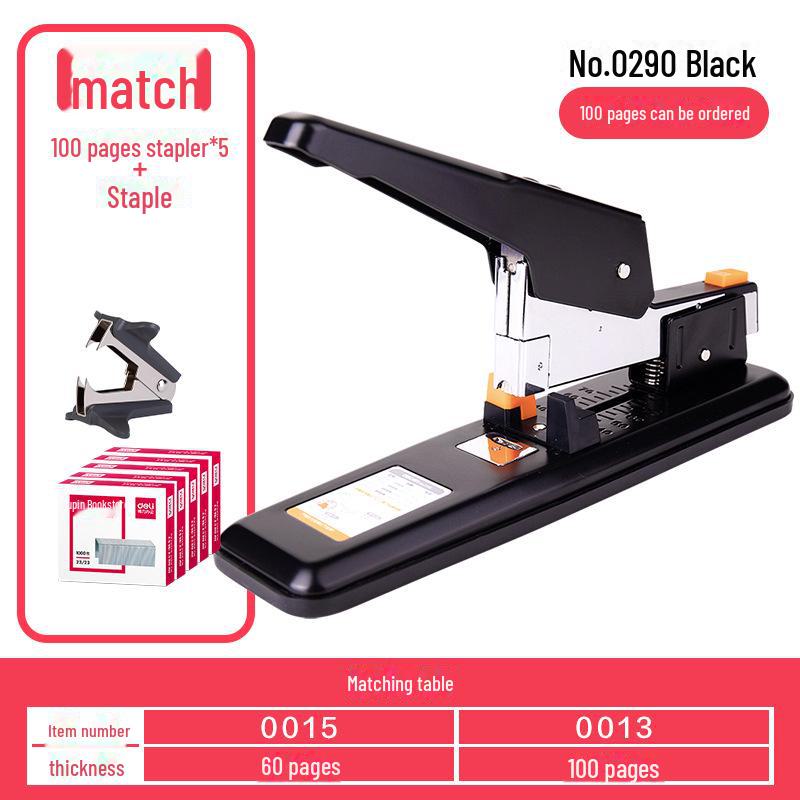 Deli Heavy-Duty Office Stapler for Thick Documents