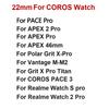 22mm Pasek do zegarka ze sztucznej skóry dla COROS PACE Pro/APEX 2 Pro Opaska na nadgarstek dla COROS PACE 3 APEX 46mm Bransoletka zamienna