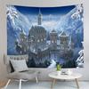 Fantasy Cartoon Castle Tapestry Seaside Reef Tapestry Land and Ocean Tapestry Living Room Dorm Bedroom Decoration Tapestries