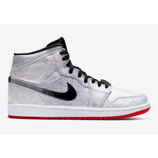 Nike Air 1 Mid Fearless CLOT Edison Chen Silver Red CU2804-100