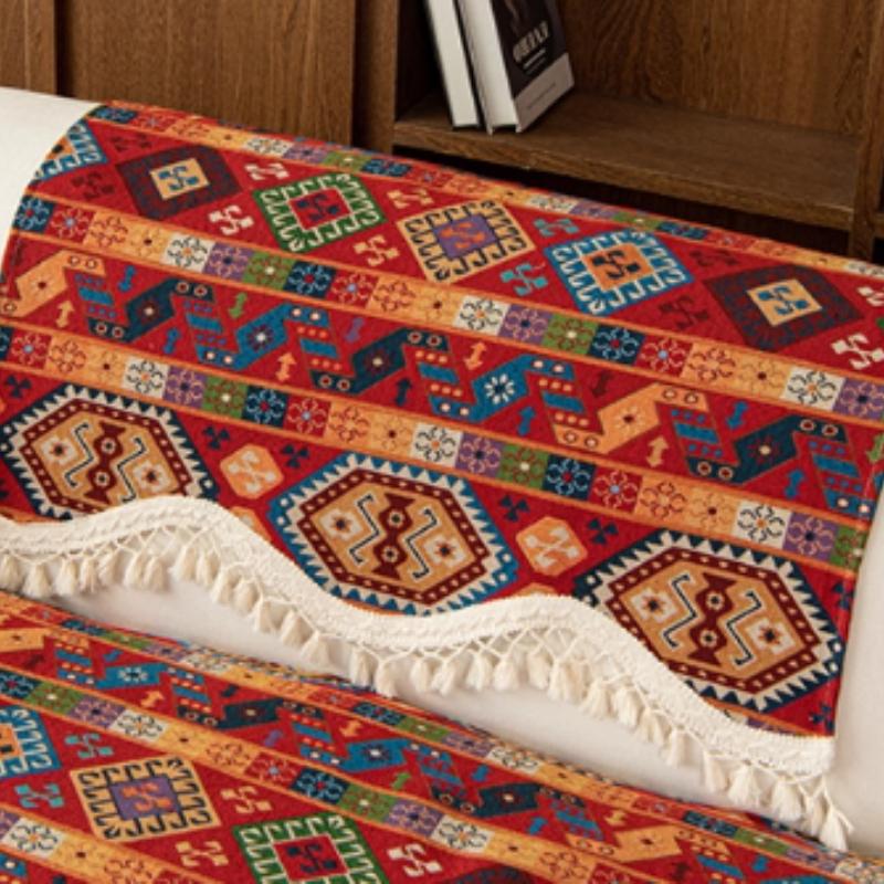 Pokrowiec na sofę z weluru Antypoślizgowy Pyłoszczelny Miękki ręcznik na sofę Styl boho Ochraniacz na fotel Poduszka na siedzisko w kształcie litery L Fundas De Sofá