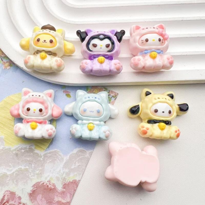 24/120PCS Cartoon DIY Resin Accessories, Cute Hats, Bells, Cream Glue Handmade Hair Clips, Phone Cases, Accessories