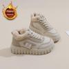 "Women's Plus Velvet High-Top Snow Boots, 2024 Winter, Korean Style, Warm Casual Thick-Soled Cotton Shoes"