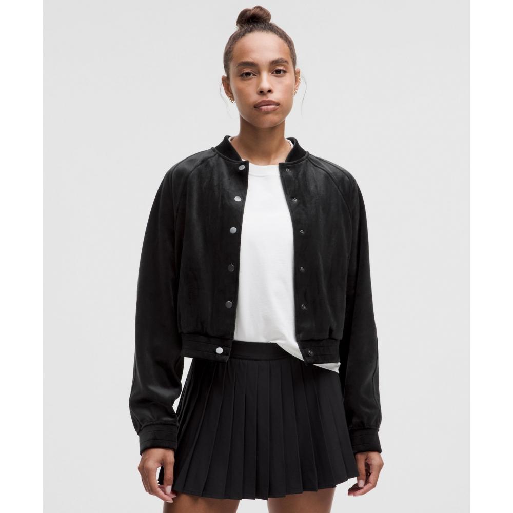 

Lululemon Scuba Varsity Jacket Velvet Black XS