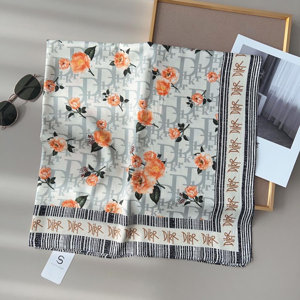 90CM Four Seasons Square Large Square Scarf Luxusná dekoratívna košeľa Profesionálna šatka na hlavu Šál do vlasov Opaľovací krém Šatka na hlavu