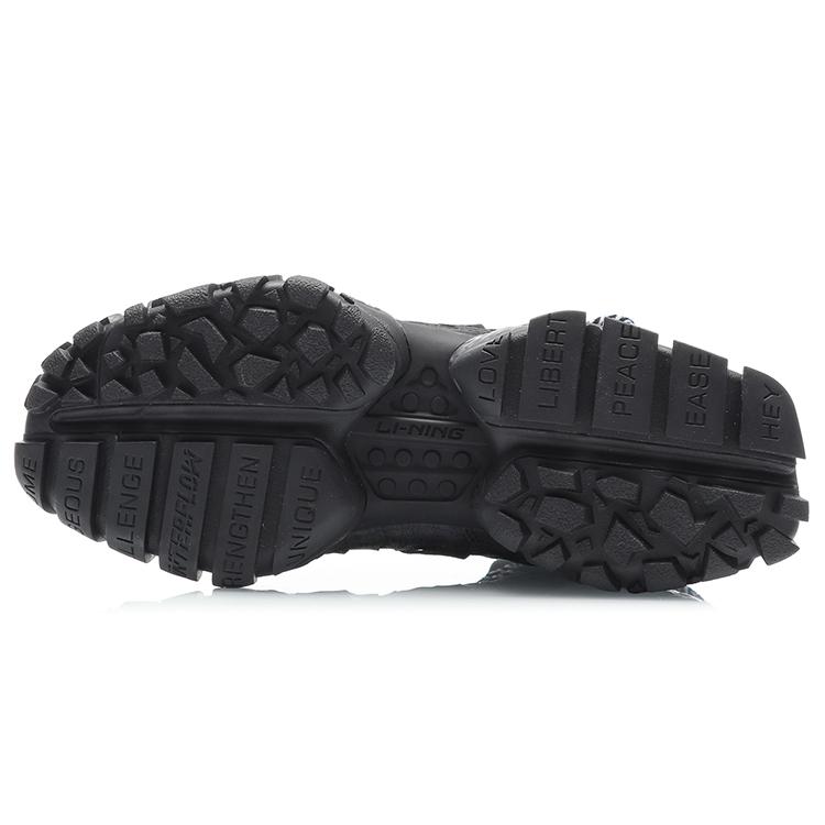 Li Ning CF Cushioning, Wear Resistant High top Casual Shoes Men's Black AGLQ155-1