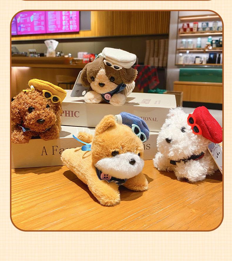 Trendy Cute Dog Plush Keychain Pendant - Adorable Cartoon Figure for Bags and Couples