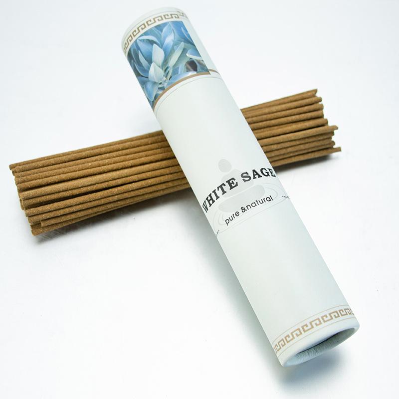Y California White Sage Incense Sticks Air Fragrance for Aromatherapy Yoga Meditation Odour Removal Refreshing Sage Incense White Sage
