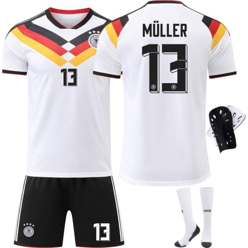 Germany World Cup Football Uniform No. 13 Muller Jersey 7 Havertz 8 Cross Children's Men's Set