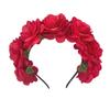 Photo Props Rose Flower Headpiece Bohemian Headwear Fashion Flower Crown  for Women Girls