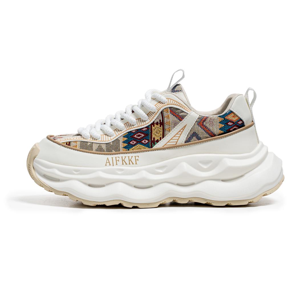 Men Low Top Casual Shoes Personality Thick Soled Daddy Shoes Male Sports Sneakers Trainers Street Culture Walking Footwear Man