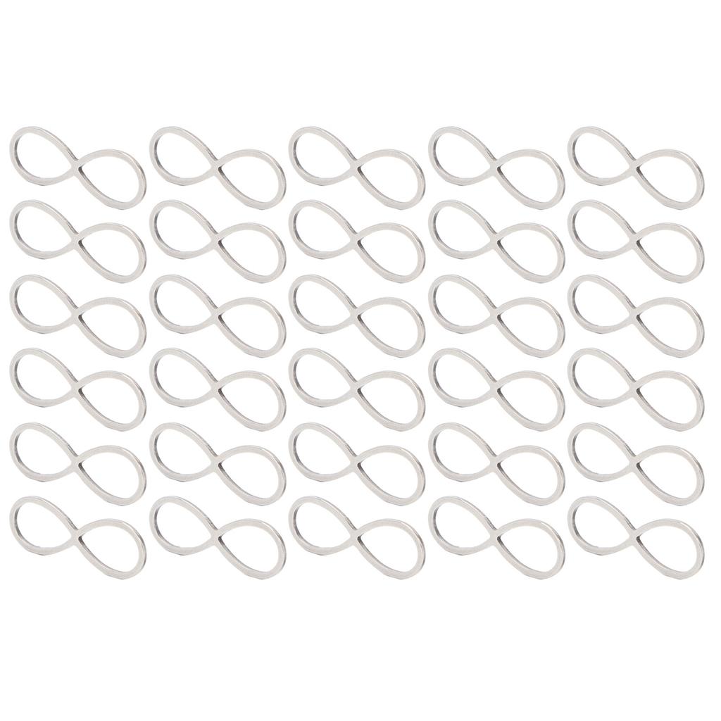30Pcs Stainless Steel Hollow Pendant Bezel 8Shape Metal Resin Frame Jewelry Making Open Bezel