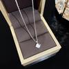 Ins Circle Zircon Necklace Female Design Sense Simple Silver Collarbone Chain Cold Wind Accessories