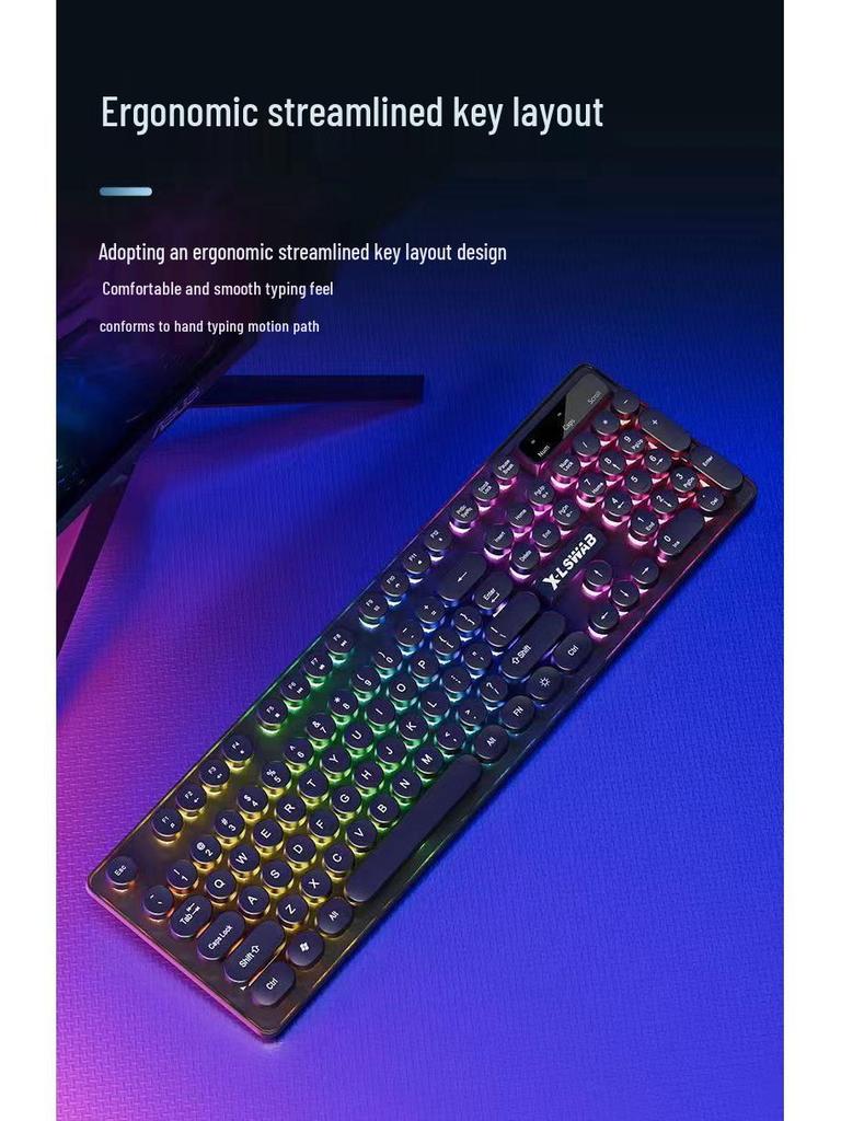 Robotic-Feel Keyboard & Mouse Set for Desktop, Laptop, Gaming, E-Sports, Typing - Special J Keyboard