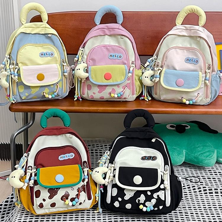 Schoolbag new high-value schoolbag 1011 color matching backpack primary school bag third to sixth grade cartoon school backpack