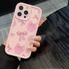 Pink Bow Protective Phone Case for iPhone 11/12/13 Pro/15 Pro Max/17