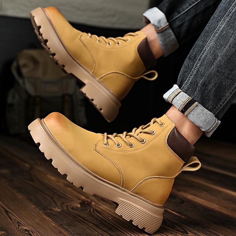 Fashion Men's Formal Boots Fashionable British Design Style Outdoor Motorcycle Daily Office Business Party Quality Youth Adult Shoes