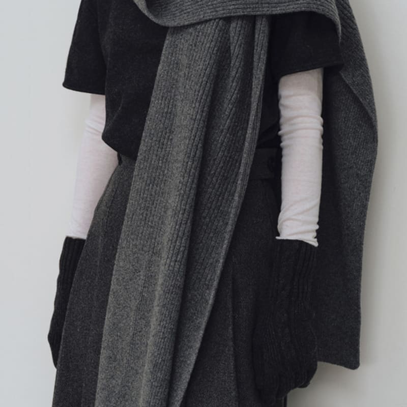 MOHAN TFW LAMBS WOOL CABLE GLOVES_3COLORS