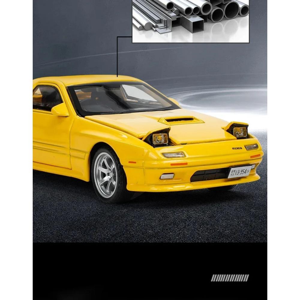 1/32 Mazda RX-7 Alloy Car Modelo Diecast Metal Sports Vehicles Modelo Alta Simulação Som e Luz Coleção Crianças Brinquedo Presente