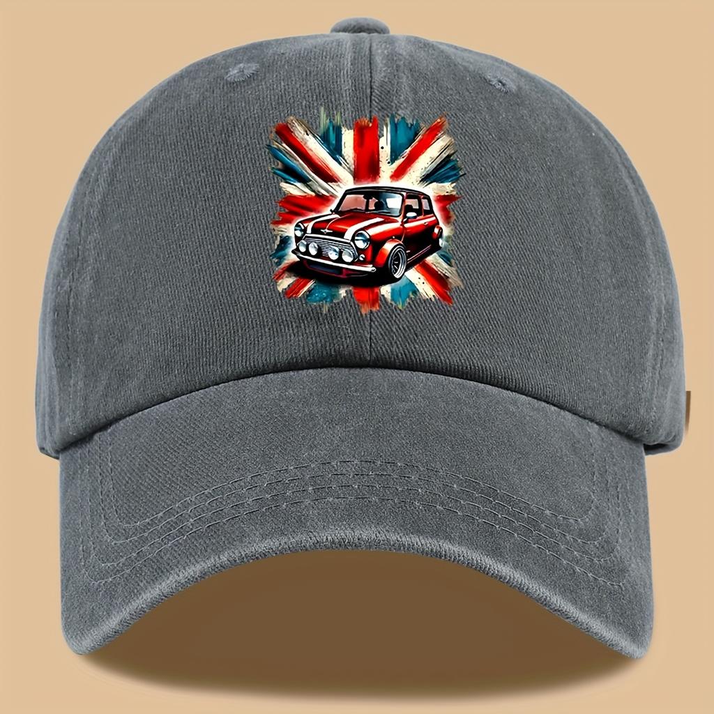 1pc Vintage CarThemed Baseball Cap  Breathable Adjustable Fit for All Sizes Ideal for Sun Protection