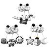 Black & White Bee Crib Wrap Toy with Bells for Babies