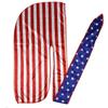 Cycling Headwraps Skull Cap Biker American Flag Printed Long Tail Pirate Hat