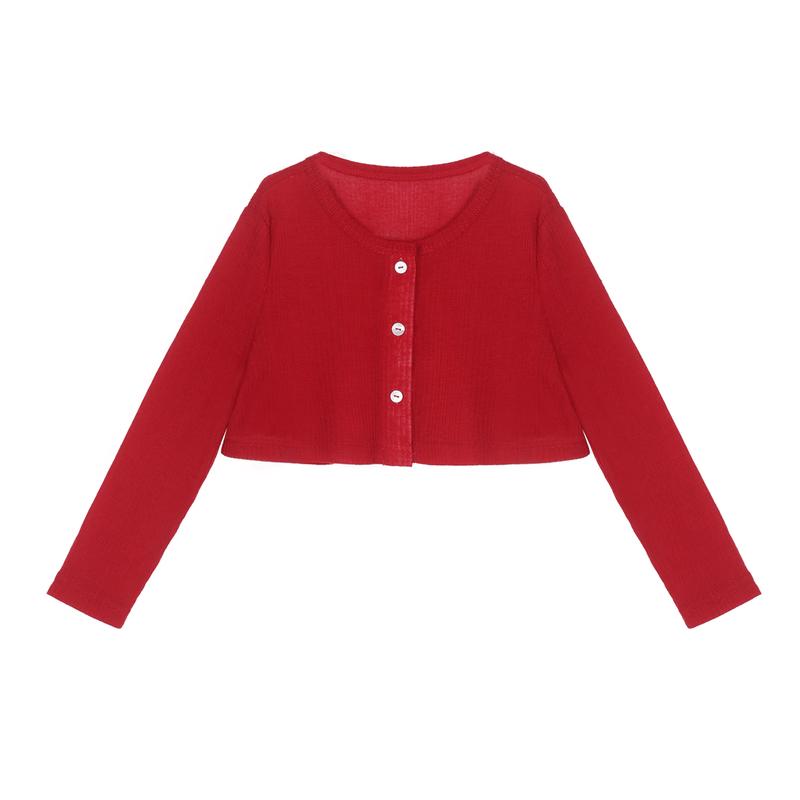 LUSON Girls  Suspender Dress & Knit Cardigan Set 100