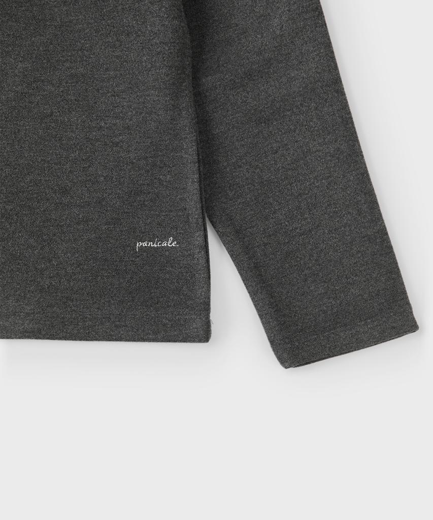 PANICALE Charcoal Soft Color Block Round T-Shirt
