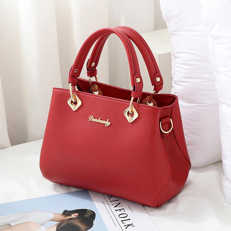 

Handbag Wedding Simple and Elegant Bridal Bag Wedding Mom Solid Color Single Shoulder Wedding Bag вина червоного кольору