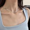 Three Bow Women’s Clavicle Necklace: High-End, Sweet, Cool Style, Versatile, Simple Temperament Jewelry.