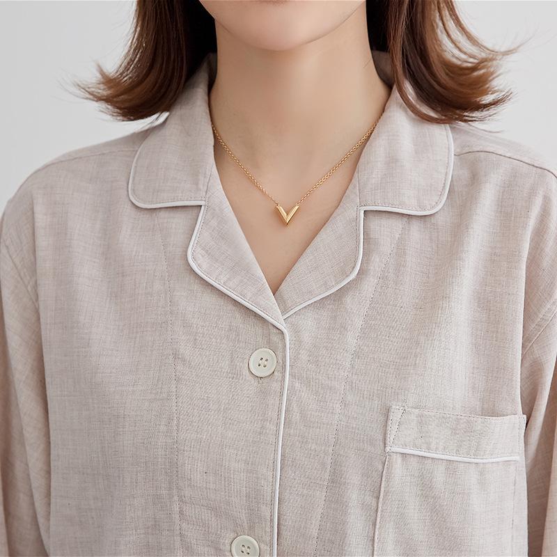 Pure Cotton Double Layer Gauze Long Sleeve Pajamas - Japanese Muji Style for Couples (Spring & Autumn)
