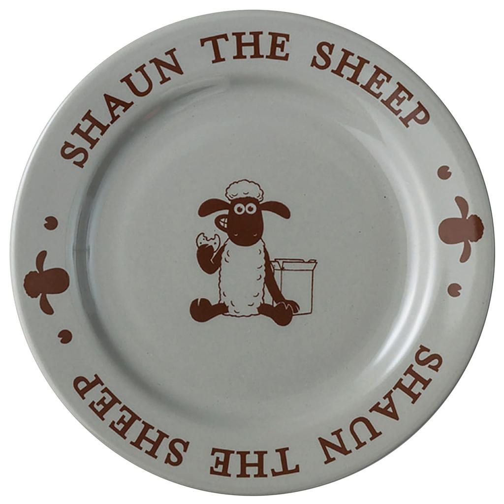 Shaun the Sheep" Plate, Medium, Diameter: Approx. 17cm, "Life with Shaun," Mino Ware, Microwave and Dishwasher Safe, Made In Japan, 246016
