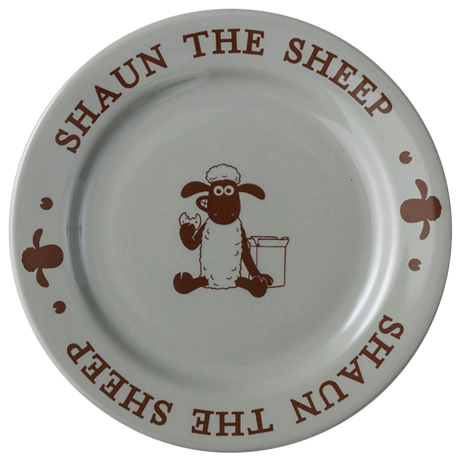 

the with Mino Microwave and Dishwasher Made in 246016 Shaun Sheep Plate, Medium, Diameter Approx. 17cm, Life Shaun, Ware, Safe, Japan, серый
