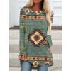 Podzimní a zimní sexy tričko dámské s dlouhým rukávem bohémské základní tričko ležérní prodyšné dámské tričko pulovr velká velikost