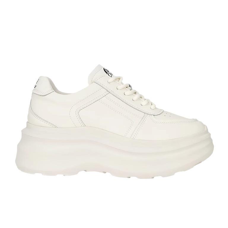 Yuanlitong autumn new platform white shoes women wear high-end sports shoes 2025 school season versatile women's shoes