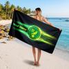 Norwich City Benutzerdefiniertes Strandtuch, Personalisierter Textdruck mit Namen, Weiches, schnell trocknendes Handtuch mit Fußballlogo, Urlaubsgeschenk