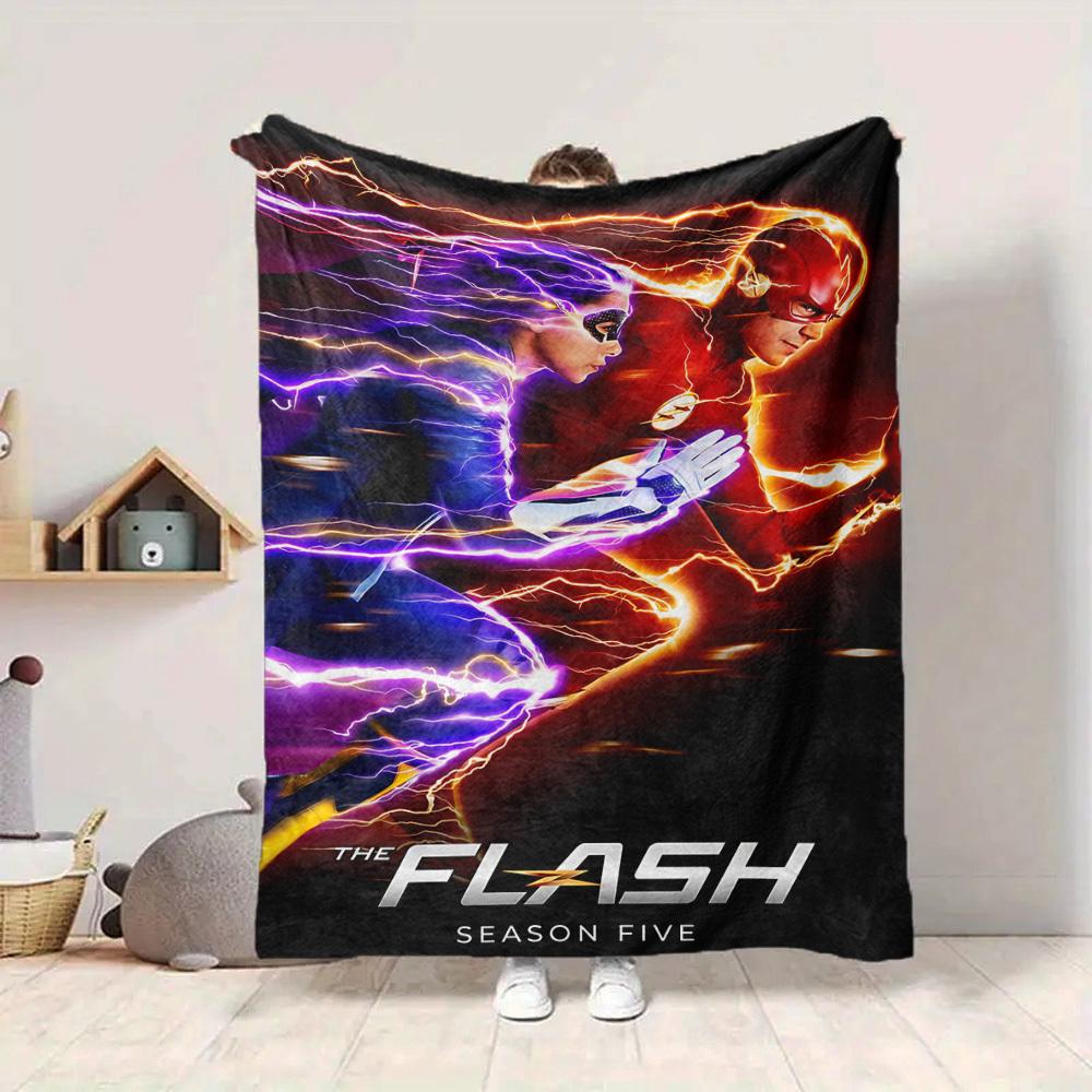 1pc The Flash Blanket Lightweight Flannel Throw For Sofa, Bed, Travel, Livingroom, Office, Couch, Chair, And Bed