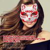 Alipis Cat Unpainted Therian Masks: 4 Pack Paintable White Fox Blank Masquerade for DIY Craft Paper Mache Decorate Animal Plain Wolf Halloween