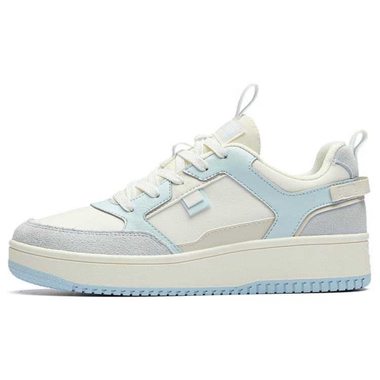 New Anta Life Collection Low Top Skateboard Shoes Women's White Green Pink 922228067-3