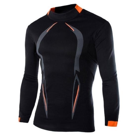 Bottom Shirt Autumn Heavyweight Waffle Long Sleeved Men'S T-Shirt High Neck Casual Pullover Knitted Sweater