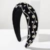 Luxury Velvet Padded Headband With Wavy Rhinestones And Floral Accents Heavy Work Royal Hair Hoop Winter Fashion Headwear